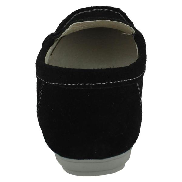 Leather Collection Ladies Leather Collection Moccasin Shoes F80558