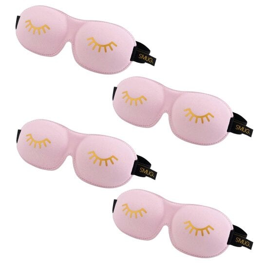 Contoured Sleep Mask Multipack Sets - Various Designs - Wink Baby Pink