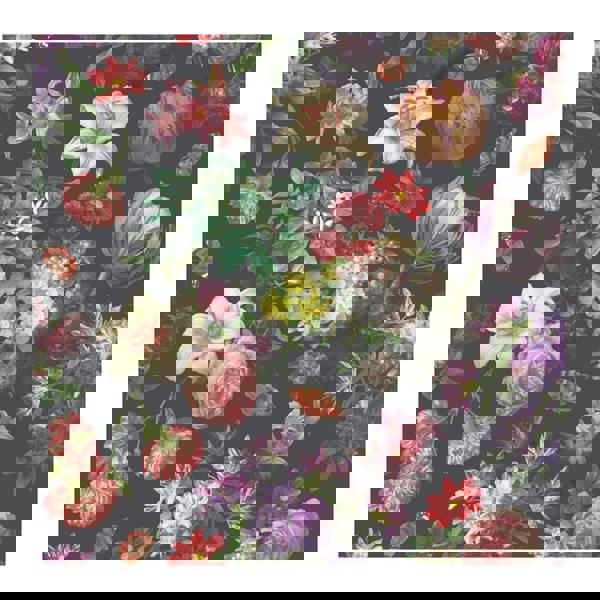 World Of Wallpaper Brigette Floral Wallpaper - Black/Multicoloured - 