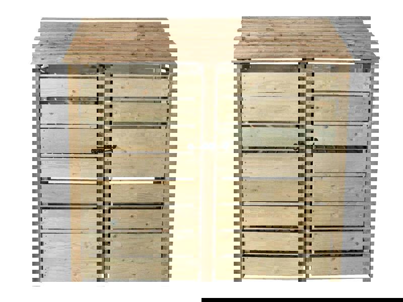 Arbor Garden Solutions Slatted Wooden Log Store with Doors W-187cm, H-126cm or 180cm, D-88cm