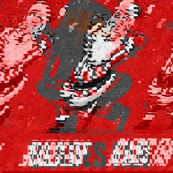 BritishmadeGifts Santa is a Blades Football Fan - Luxury Fleece Blanket 150cm X 150cm