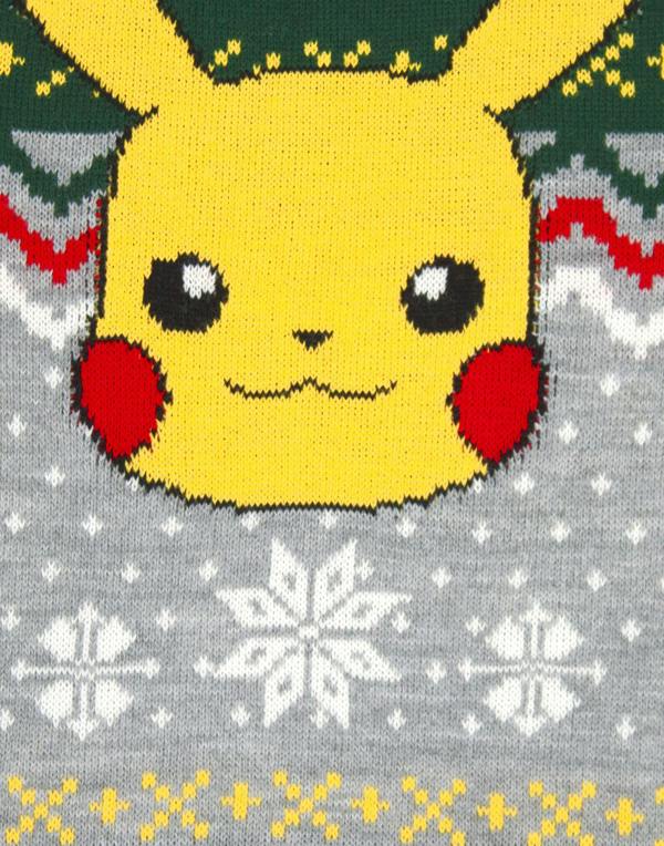 Pokemon Boys Grey Pikachu Christmas Jumper