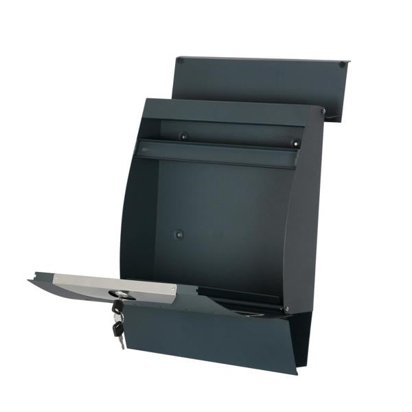 Phoenix Safe Phoenix Estilo Front Loading Letter Box MB0122KA in Graphite Grey with Key Lock