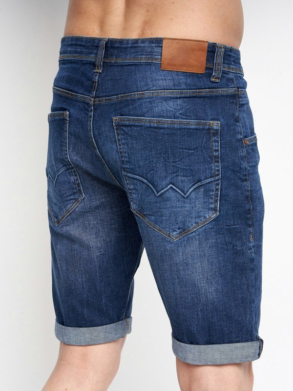 Duck and Cover Mustone Denim Shorts Dark Wash