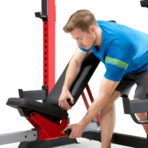 Marcy MWB7096 Olympic Weight Bench Adjustable Hooks & Safety Catchers