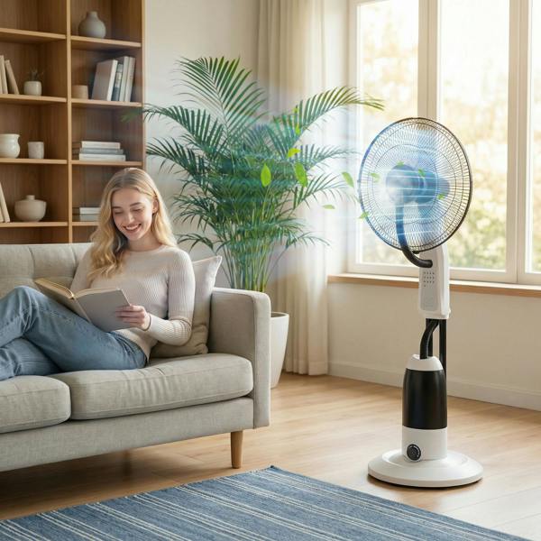Pedestal Fan with Water Mist Spray