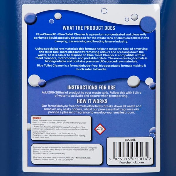 Samuel Alexander 5 Litres Cherry Blue Toilet Waste Tank Cleaning Rinse Concentrate Fluid