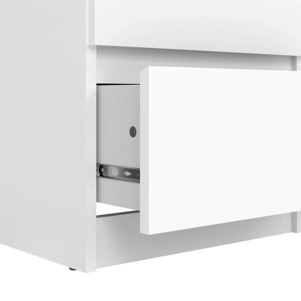 Wyld Haus Budapest White Wood Narrow Chest 5 Drawers