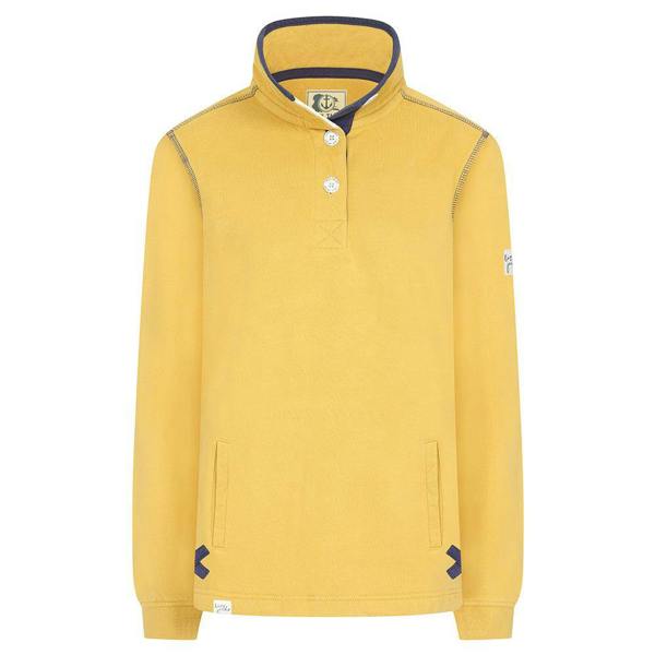 Lazy Jacks Womens/Ladies Button Neck Sweatshirt - Heather