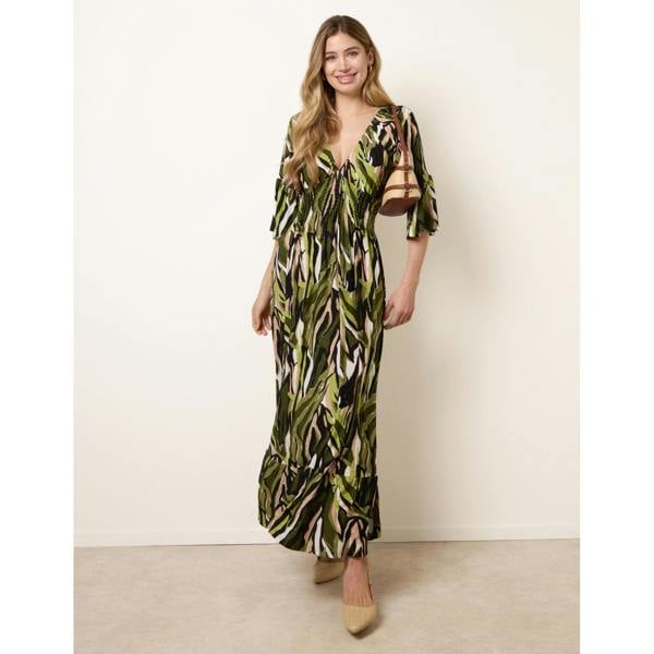 Blue Vanilla Shirred Empire Bust Dress