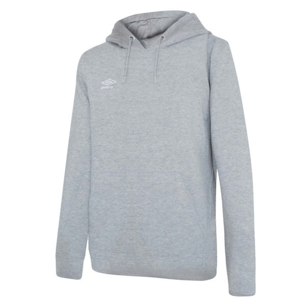 Umbro Women's Club Leisure Hoodie - Grey Marl/White