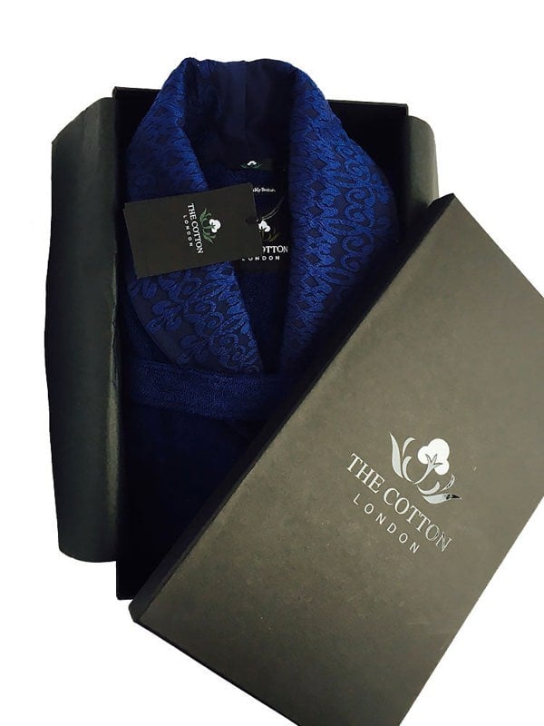 Bathrobe stylishly packed in signature The Cotton® box