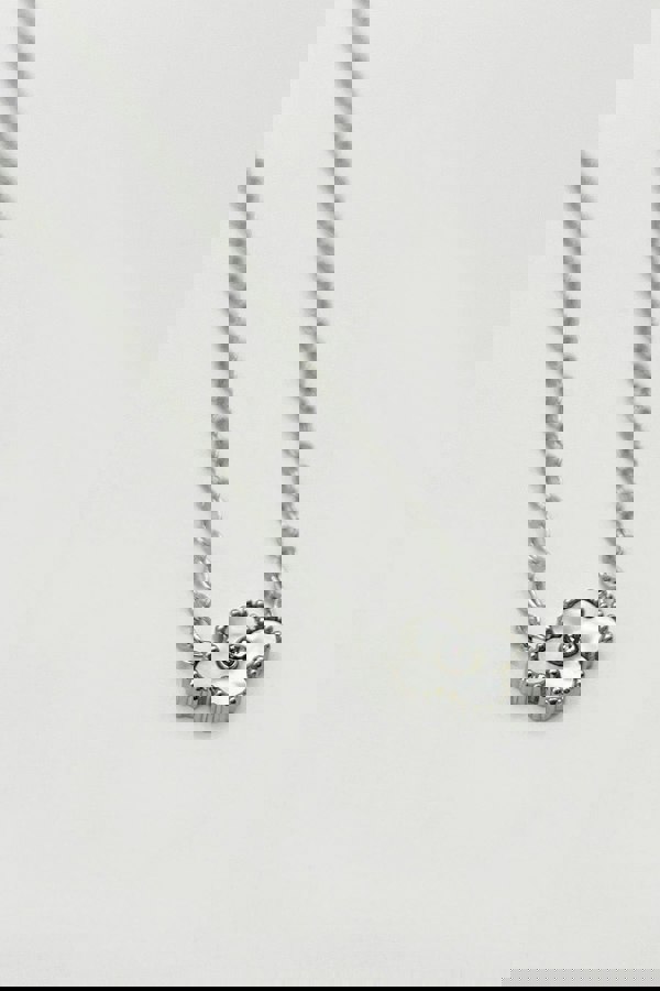 SVNX Mini Clover Necklace in Silver Colour White with Gift Box