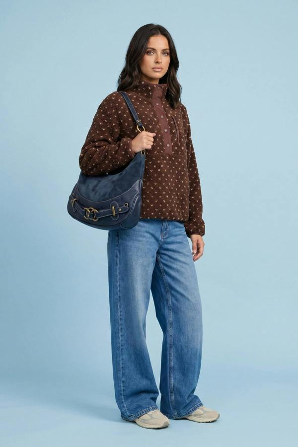 Urban Bliss Spot Quarter Fleece Jacket