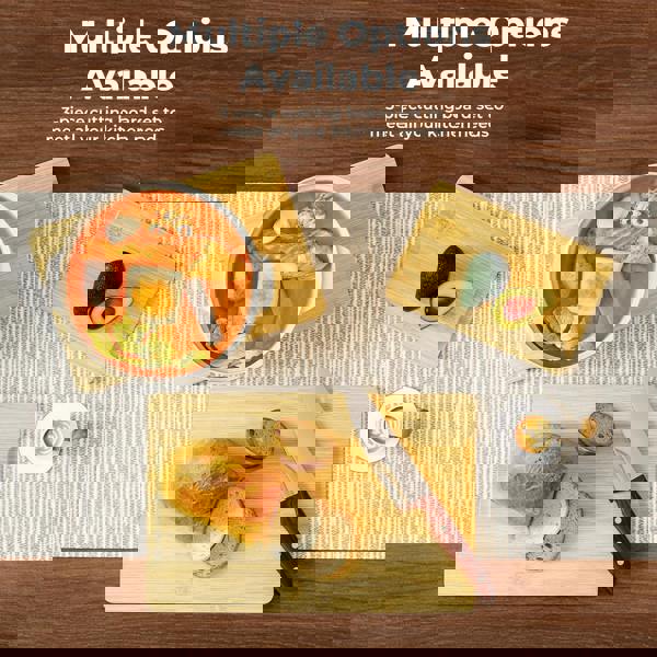 Toque 3Pcs Bamboo Cutting Board Set Chopping Boards Serving Platter Kitchen