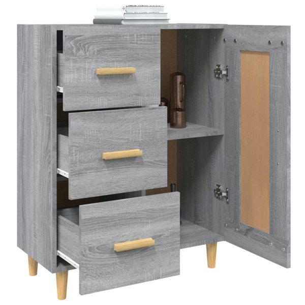 Berkfield Sideboard Grey Sonoma 69.5x34x90 cm Engineered Wood