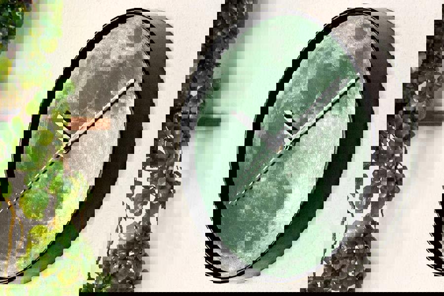 WALPLUS WC2091 - Glow in Dark Moon Wall Clock - 25 cm / 9.8 in