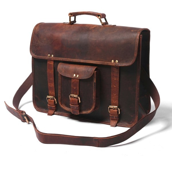 Loculus Buffalo Leather Satchel Messenger Bag - DÖTCH CLUB