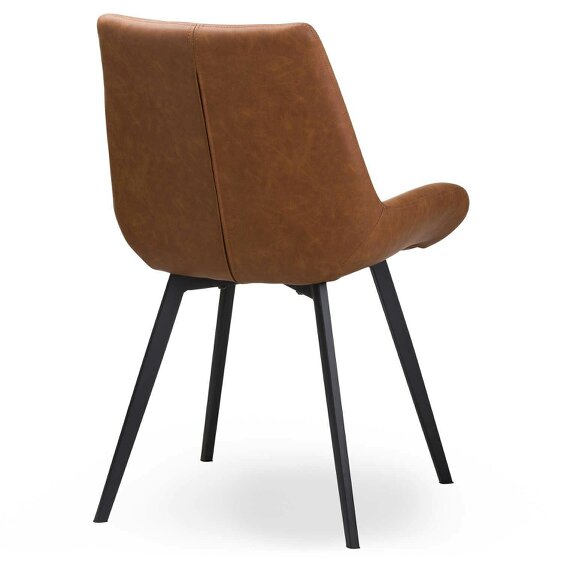 Wyld Haus Montagny Tan Brown Ribbed Upholstered Dining Chair
