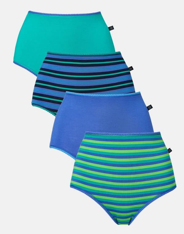 British Boxers Multipack 4 Pairs of Women's Bamboo Full Briefs – Perfect Day