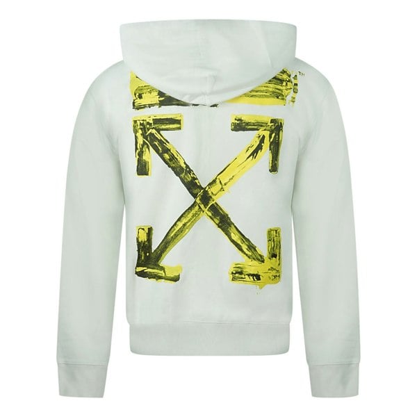 Off-White Off White Long Drawstrings Slim Hoodie - White