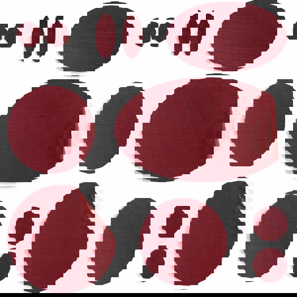 Burgundy Puffer Jacket Repair Patches | Waterproof, Pre-Cut, Self-Adhesive, Tear-Resistant (11 Pieces)