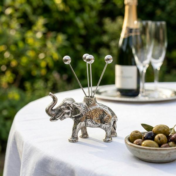 Elephant Holder with Four Picks