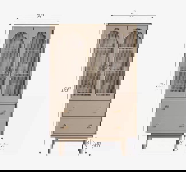 Isabella TV Stand, Glass Door-Ritconcept-Rit Concept