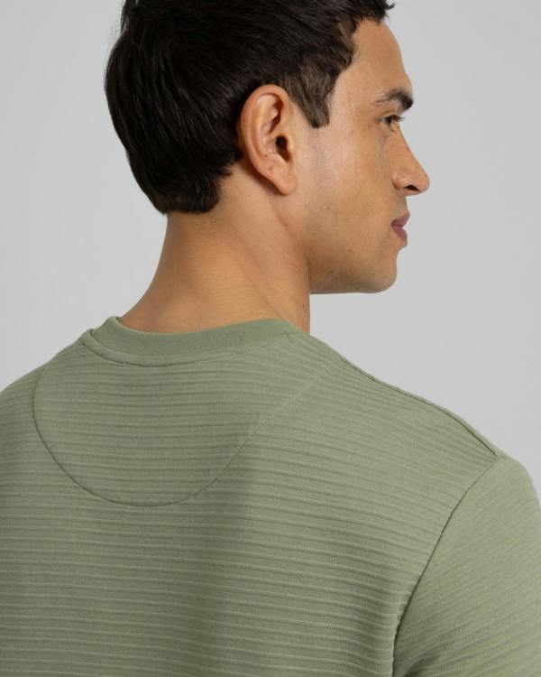 Steel & Jelly Windus - Horizontal Striped Rib Texture T-Shirt