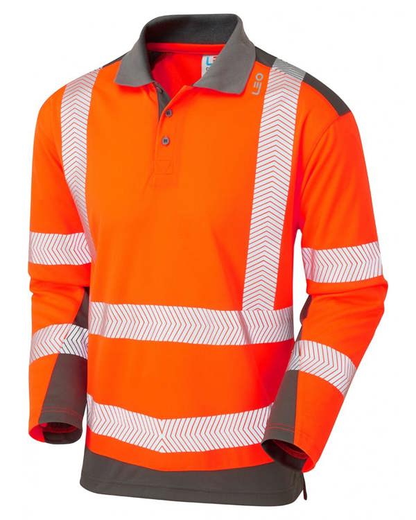 Wringcliff Dual Colour Long Sleeve Polo Shirt Leo Workwear