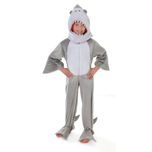 Bristol Novelty Childrens/Kids Shark Plush Costume - Grey/White