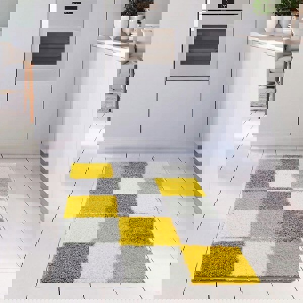 Myshaggy Geometric Yellow Rug