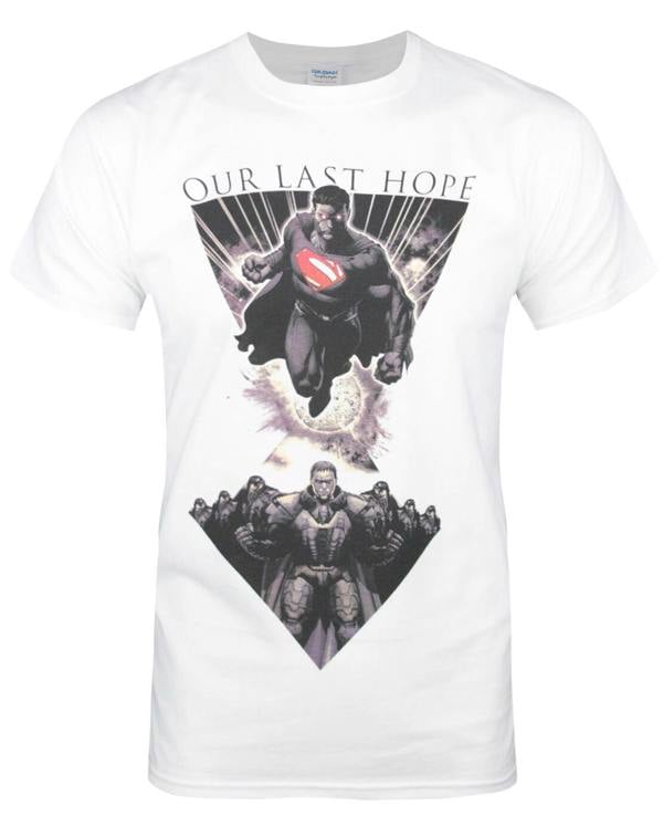 DC Comics Mens White Superman Short Sleeved T-Shirt