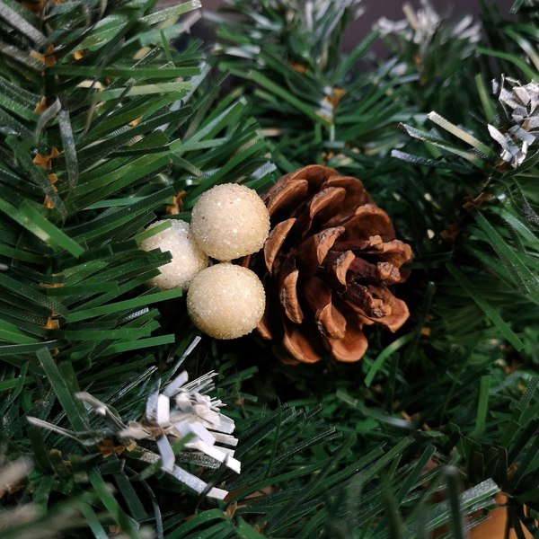 Samuel Alexander Premier 270cm (9ft) Christmas Garland Decoration Snow Tips White Berries & Cones