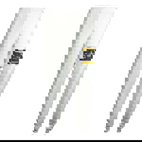 Off-White Mens Caravaggio Painting Logo Jogging Bottoms - White/Yellow - 