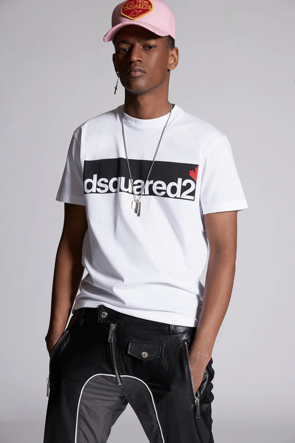 Dsquared2 Cool Fit Large Block Logo T-Shirt - White