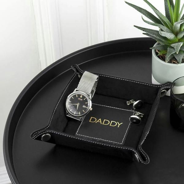 Personalised Coin Tray - product in use