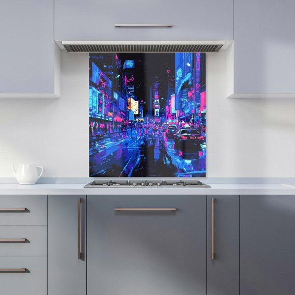 Warren Reed Time Square New York Glass Kitchen Splashback - 00011