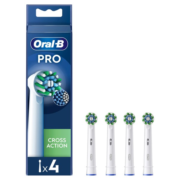 Oral-B Pro Cross Action Toothbrush Heads, 4 Counts