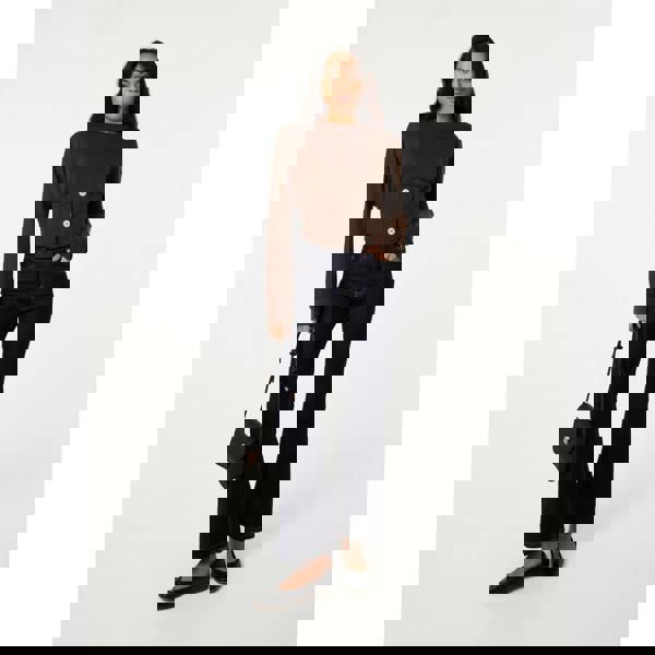 Pink Vanilla Button Front Corset Sweatshirt