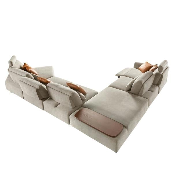 Angel Cerdá Modular corner sofa in sand fabric 6273/6274