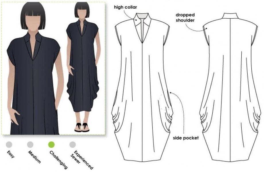 Style Arc Sewing Pattern Toni Dress - Dresses for Women - Advanced