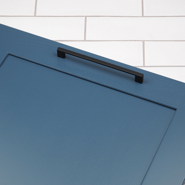 Handle & Home 160mm Matt Black Square D Handle