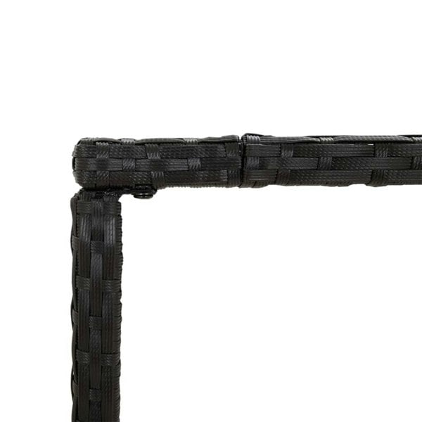 Berkfield 7 Piece Garden Bar Set with Cushions Black Poly Rattan
