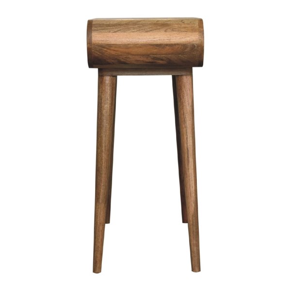 Artisan Furniture Solid Wood Mini Oak-ish Round Dressing Table
