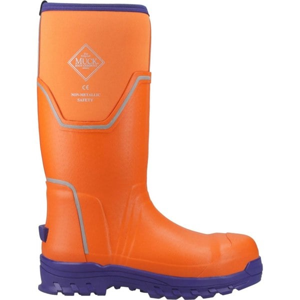Muck Boots Grit S5 Rubber Men's Orange/Blue Wellington Boots