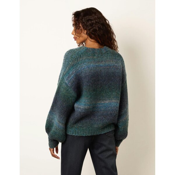 Blue Vanilla Stripe Pattern Cardigan