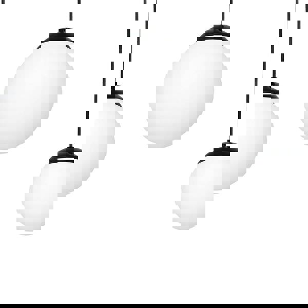 Milagro Lima Designer Pendant Lamp Hand Made Matt Black And Cool White