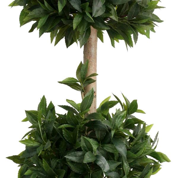 Artificial Bay Tree Double Ball Topiary Natural Trunk - 153cm