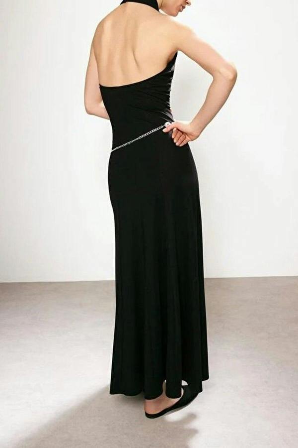 WOVCOR Sleeveless Stretchy Knit Dress with Belt